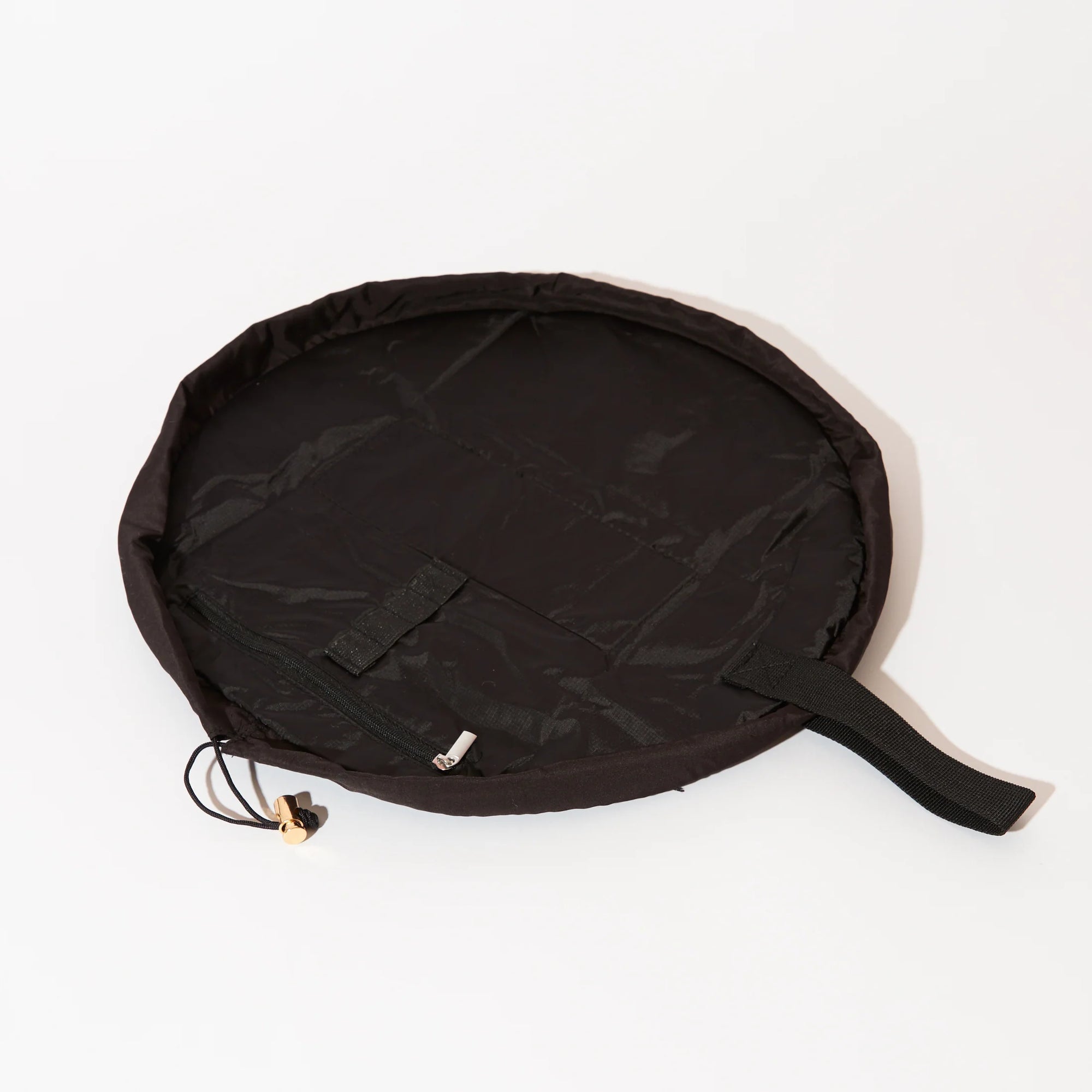 Mini Drawstring Flat Lay Makeup Bag - Classic Black