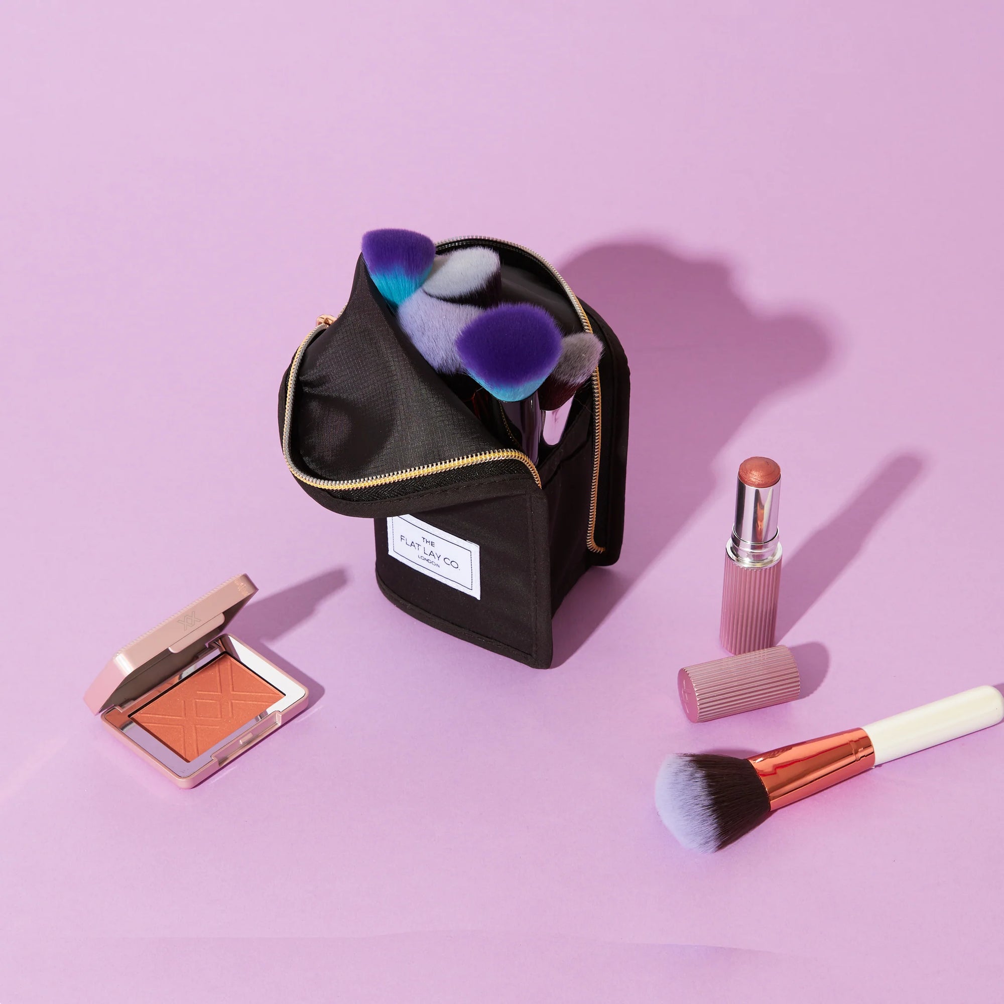 Standing Makeup Brush Case - Classic Black