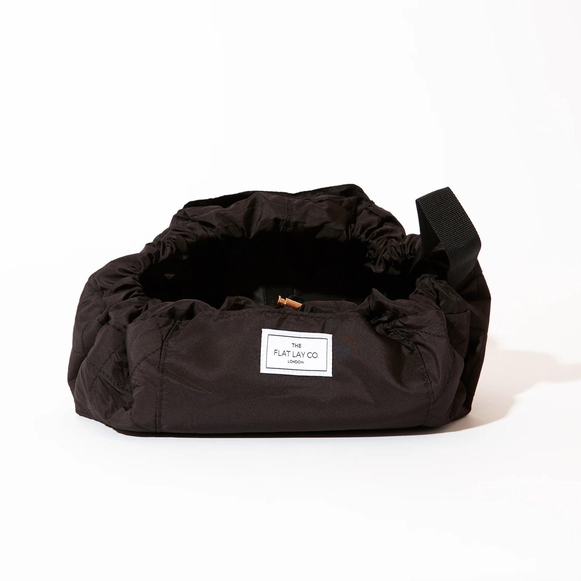 Drawstring Flat Lay Makeup Bag - Classic Black