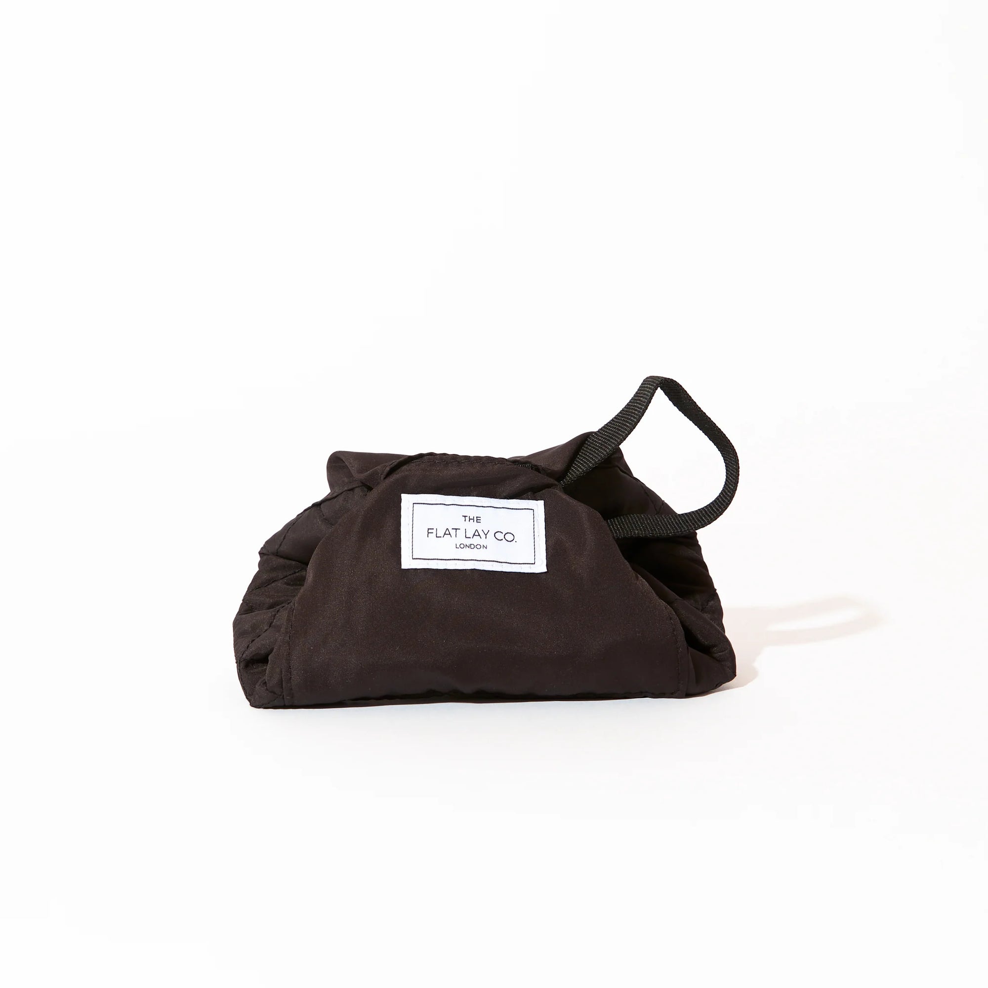 Mini Drawstring Flat Lay Makeup Bag - Classic Black