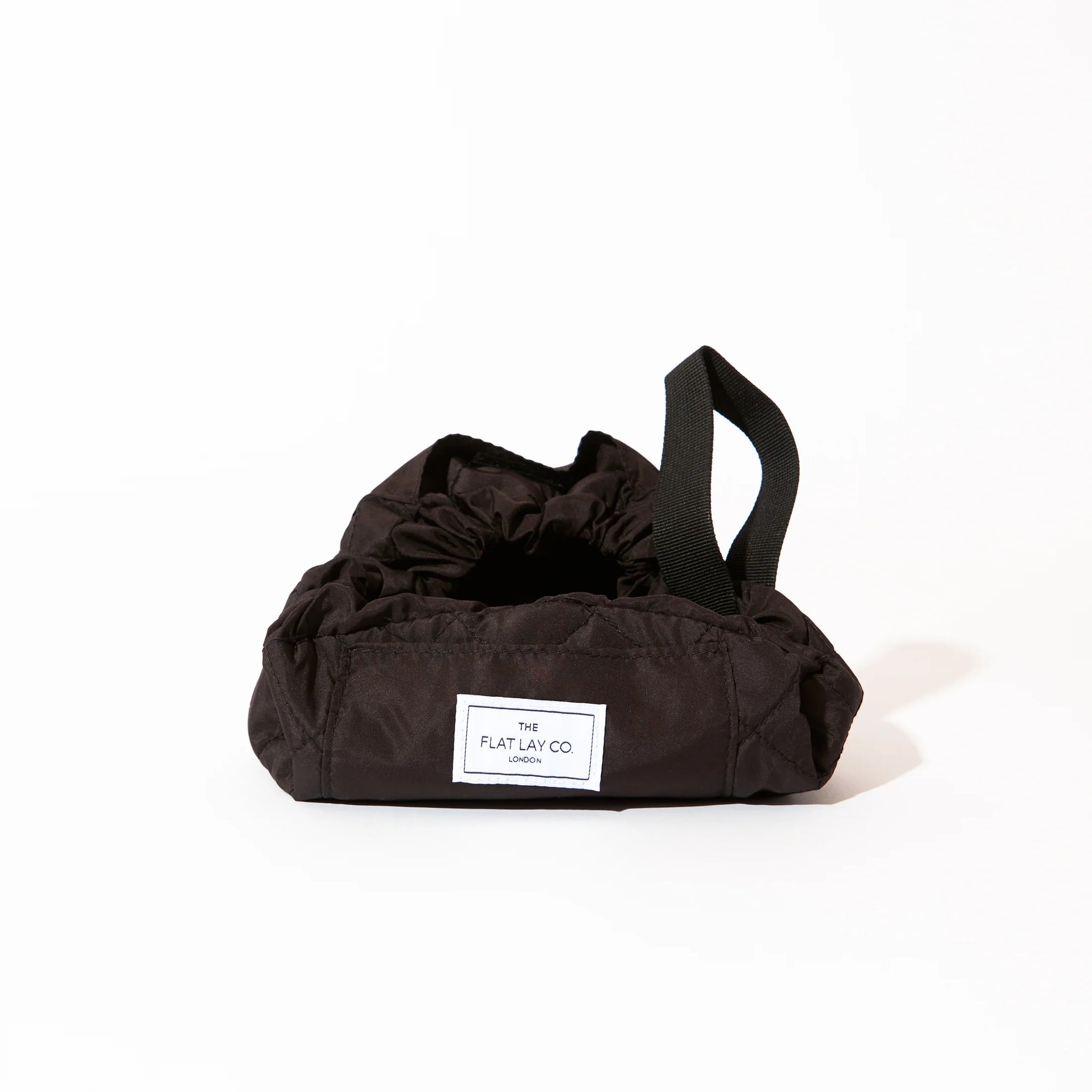 Mini Drawstring Flat Lay Makeup Bag - Classic Black