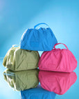 Parachute Drawstring Flat Lay Makeup Bag - Light Green