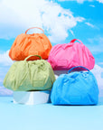 Parachute Drawstring Flat Lay Makeup Bag - Hot Pink