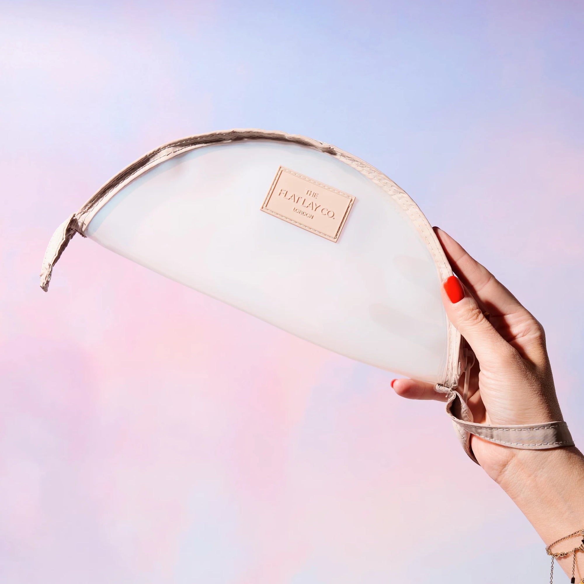 Lunar Flat Lay Makeup Pouch - Taupe