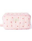 Marshmallow Flat Lay Makeup Box Bag - Sweet Pink Hearts