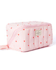 Marshmallow Flat Lay Makeup Box Bag - Sweet Pink Hearts
