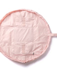 Parachute Drawstring Flat Lay Makeup Bag - Sweet Pink Hearts
