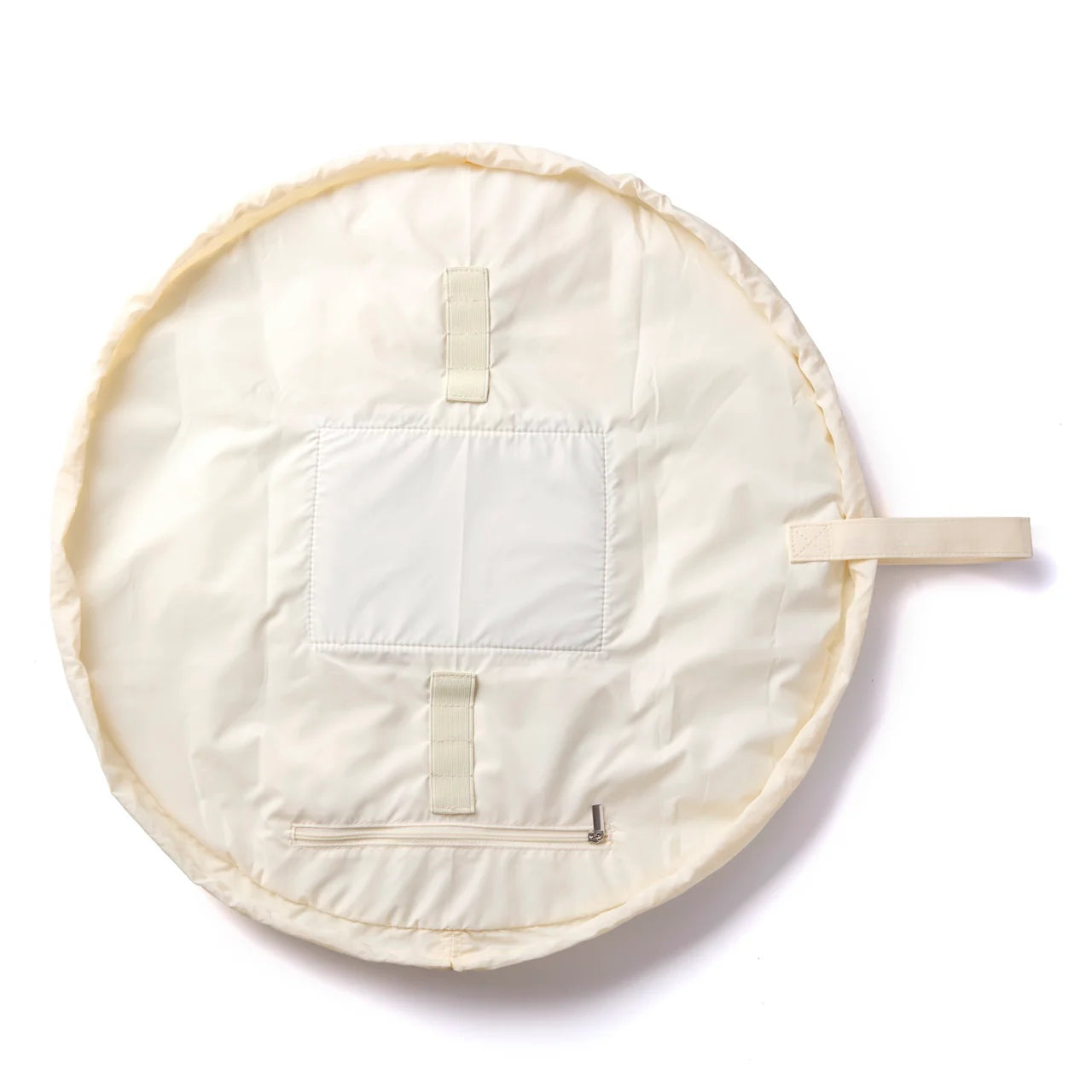 Parachute Drawstring Flat Lay Makeup Bag - Vanilla