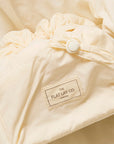 Parachute Drawstring Flat Lay Makeup Bag - Vanilla