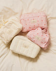Parachute Drawstring Flat Lay Makeup Bag - Sweet Pink Hearts