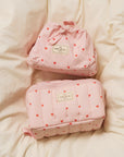 Marshmallow Flat Lay Makeup Box Bag - Sweet Pink Hearts