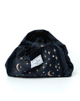 Drawstring Flat Lay Makeup Bag - Celestial Blue Embroidered Velvet