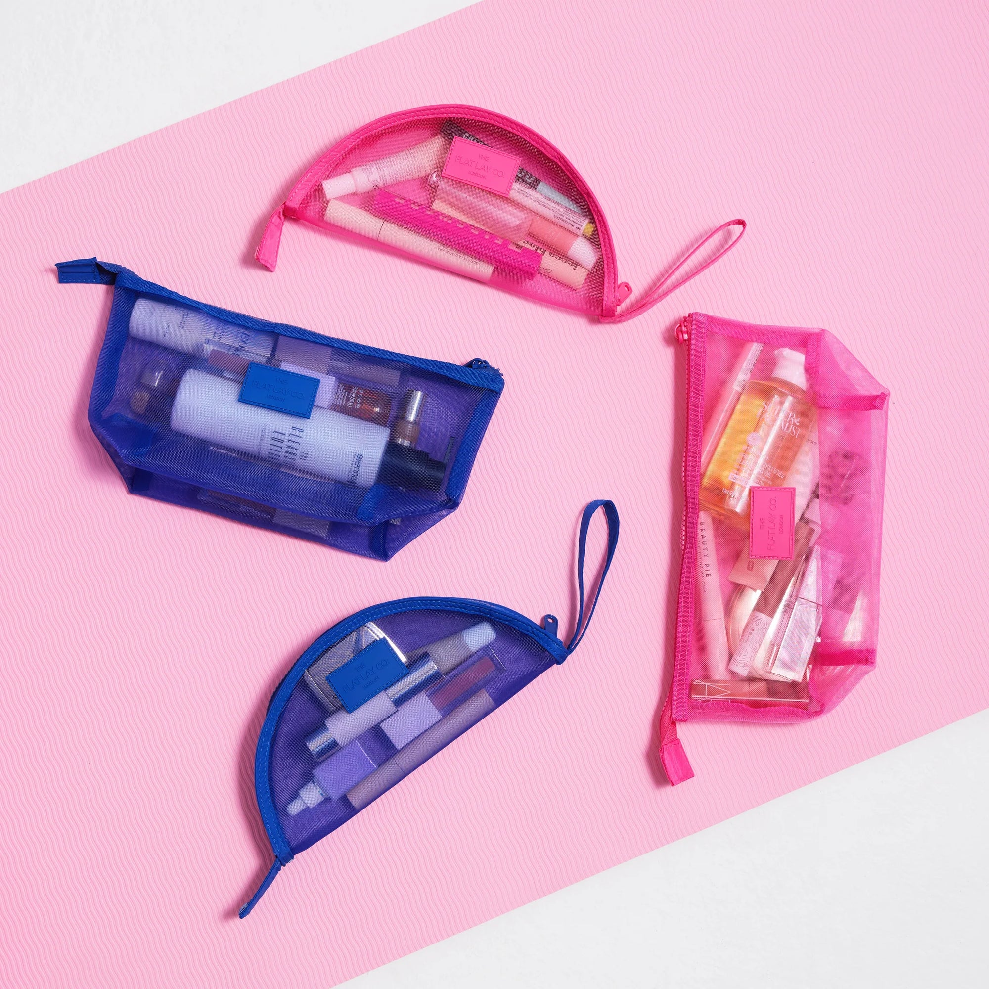 Mesh Essential Makeup Pouch - Hot Pink