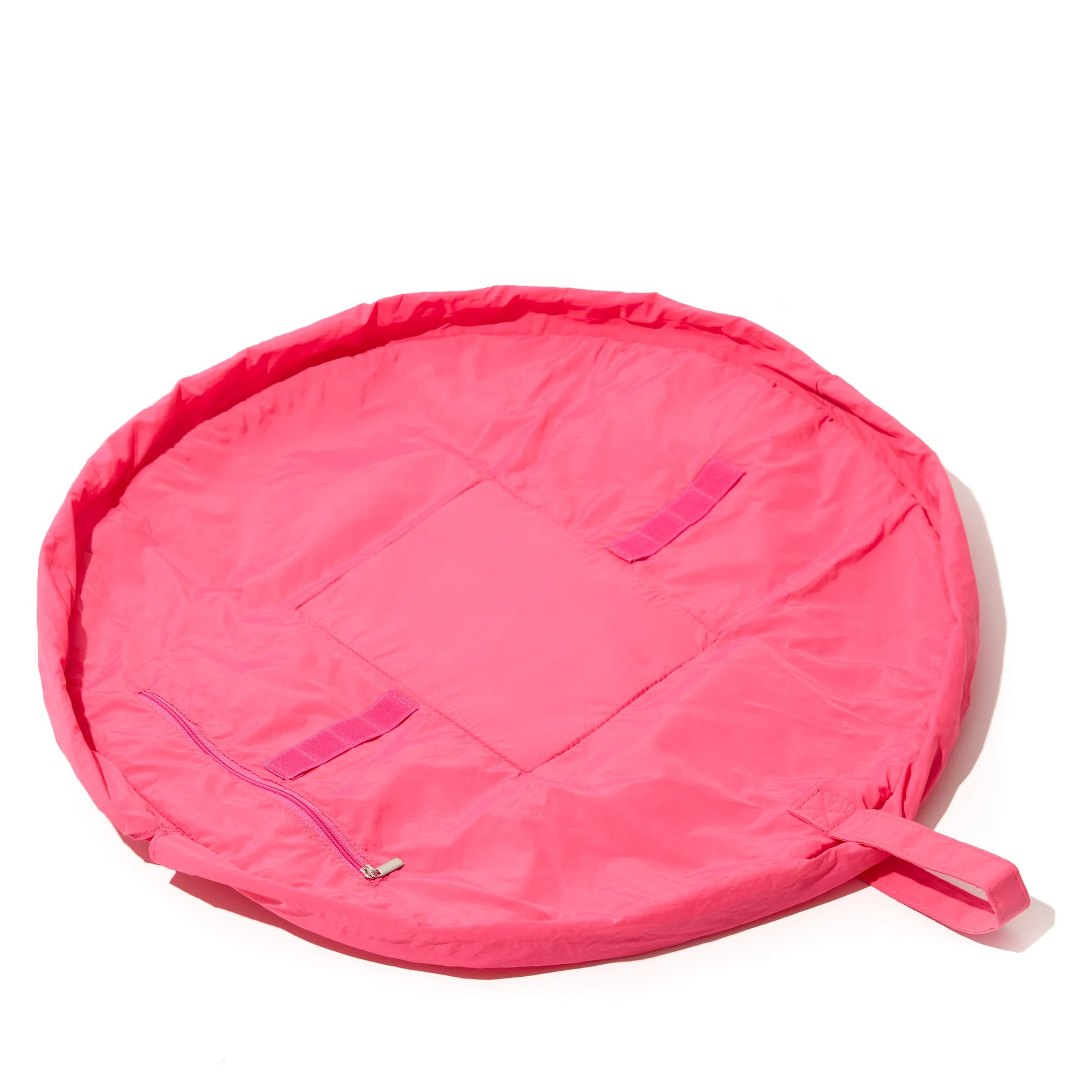 Parachute Drawstring Flat Lay Makeup Bag - Hot Pink