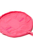 Parachute Drawstring Flat Lay Makeup Bag - Hot Pink