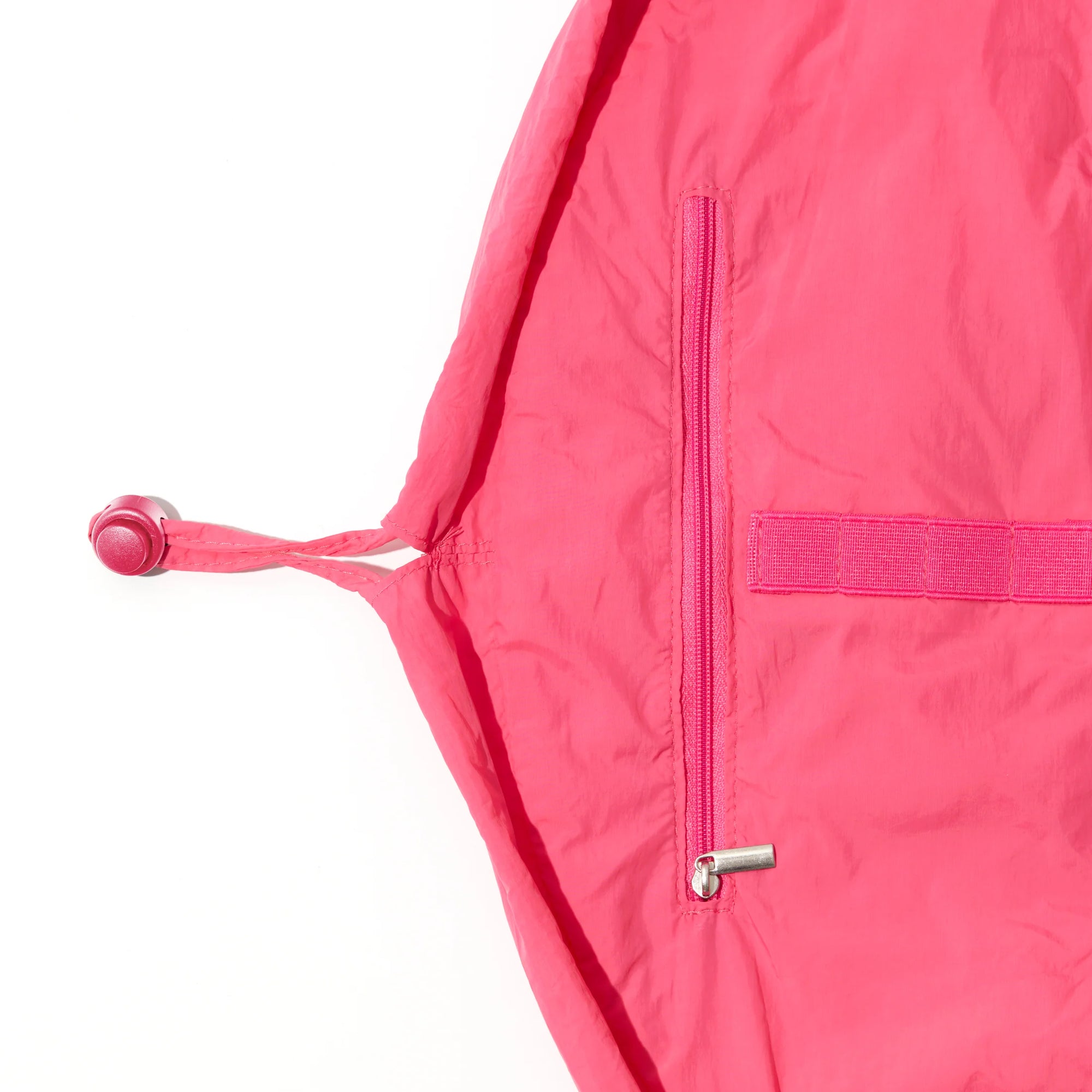 Parachute Drawstring Flat Lay Makeup Bag - Hot Pink