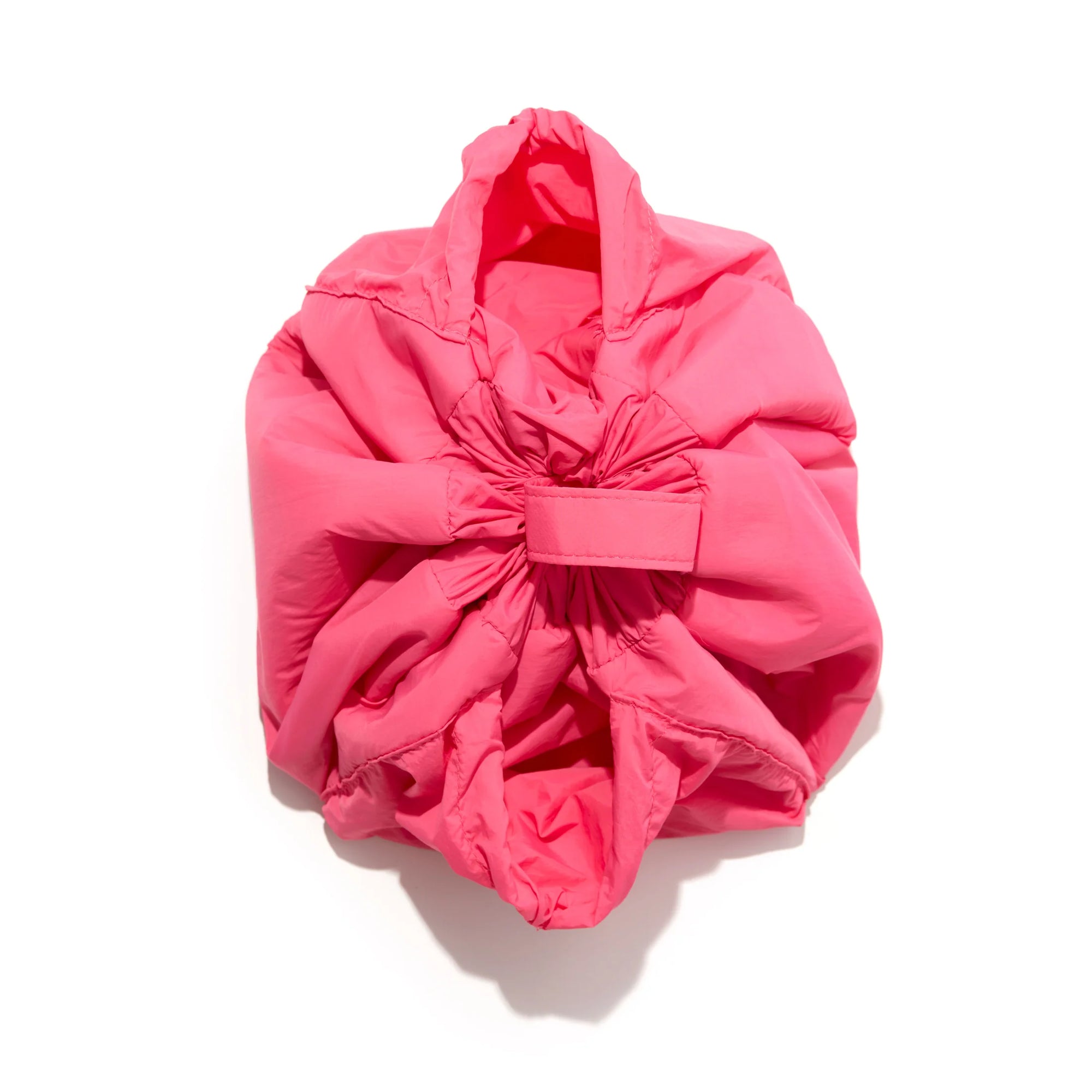 Parachute Drawstring Flat Lay Makeup Bag - Hot Pink