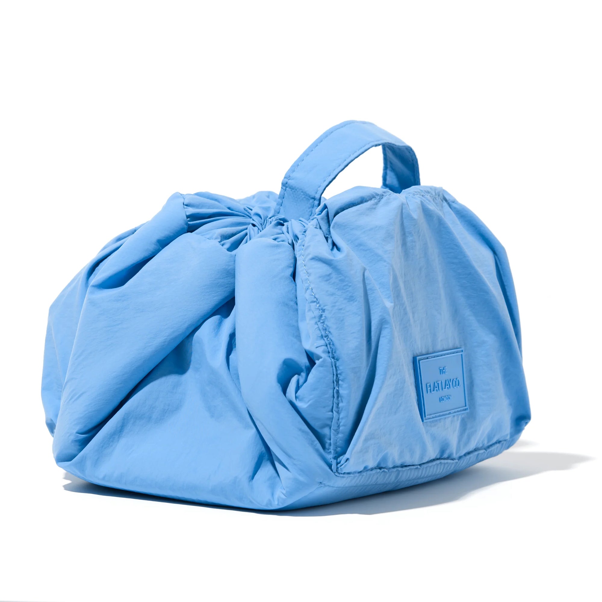 Parachute Drawstring Flat Lay Makeup Bag - Blue