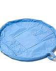 Parachute Drawstring Flat Lay Makeup Bag - Blue