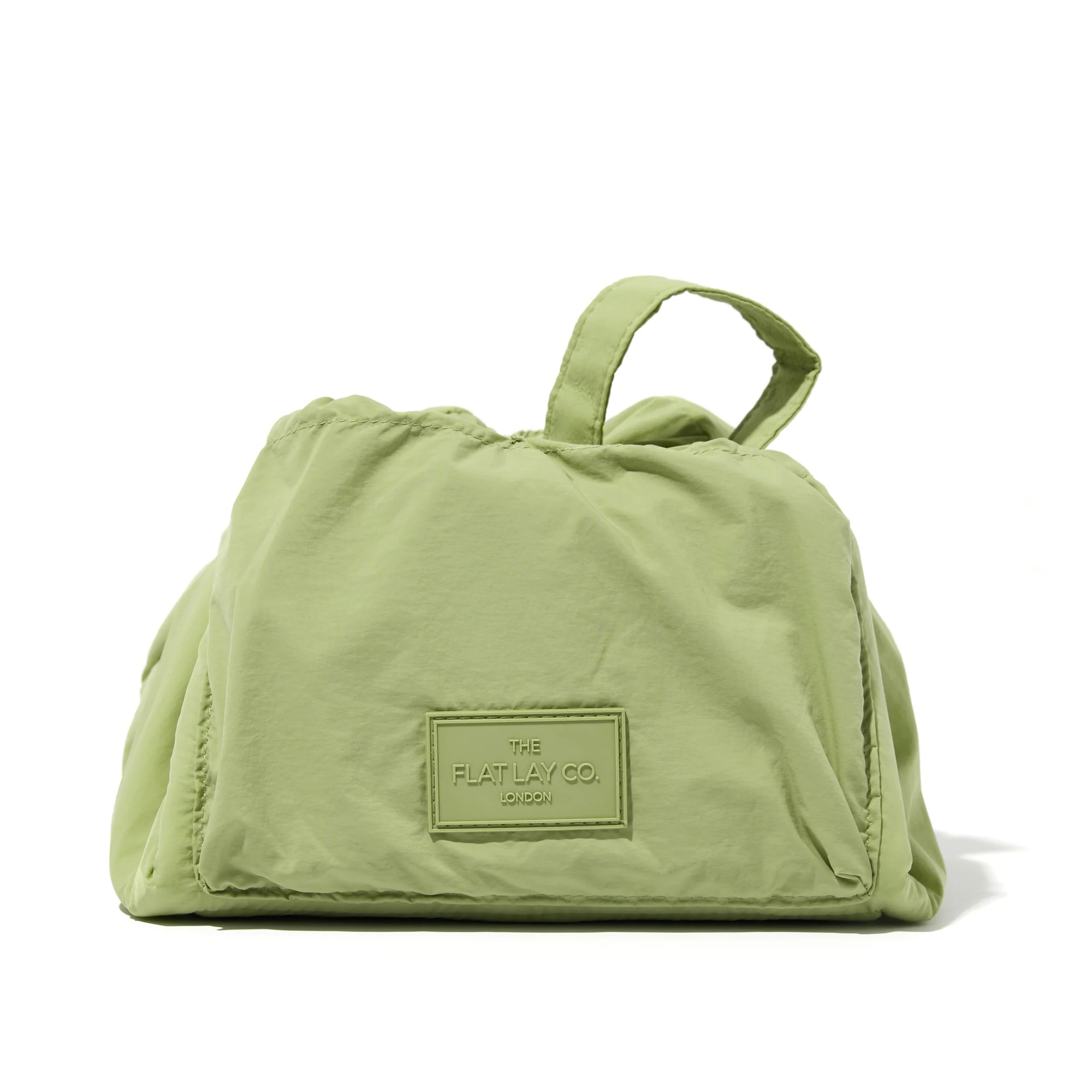 Parachute Drawstring Flat Lay Makeup Bag - Light Green