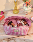 Makeup Box Bag - Pink Gingham