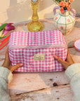 Makeup Box Bag - Pink Gingham