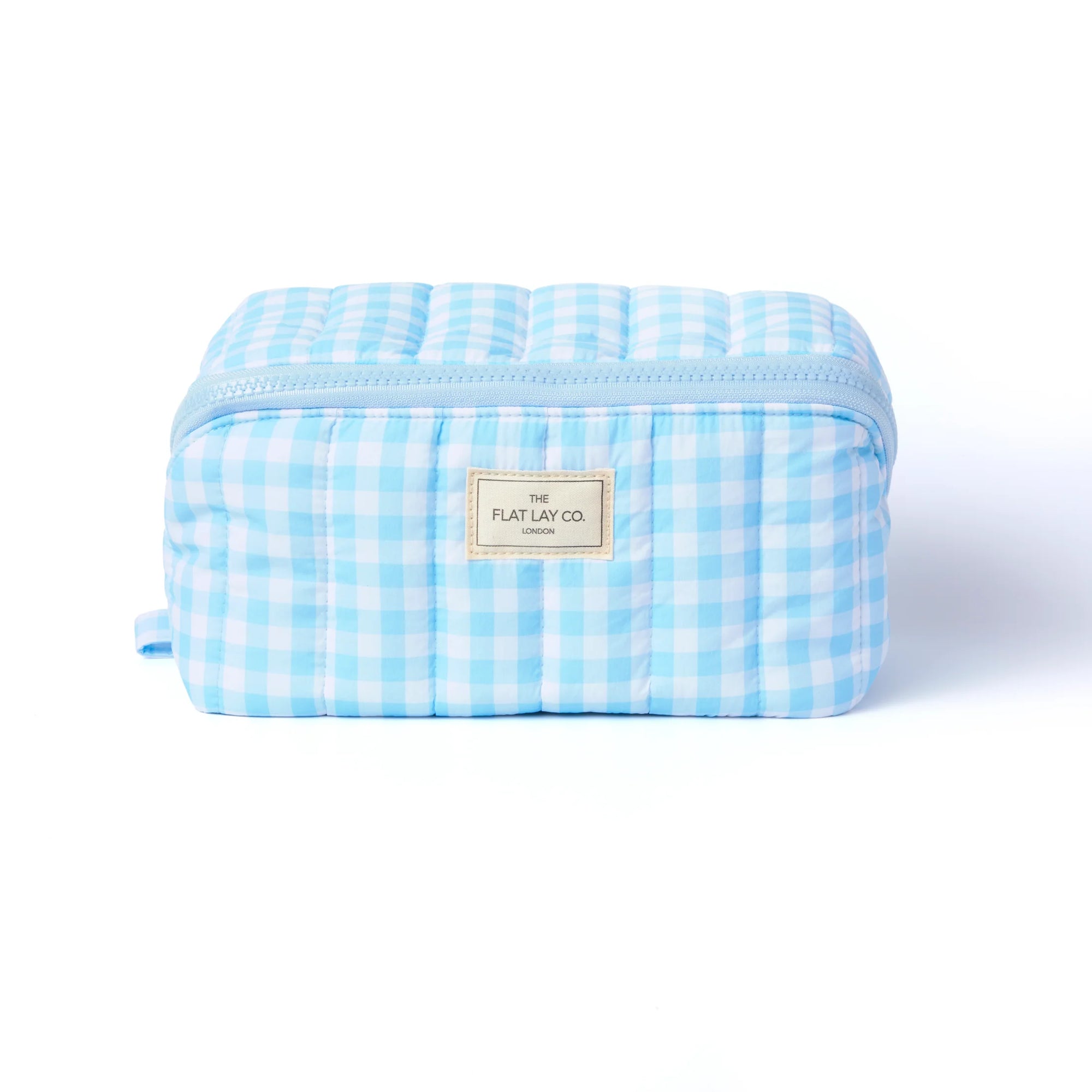 Makeup Box Bag - Blue Gingham