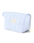 Essential Makeup Pouch - Cotton Blue Pinstripes