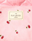 Drawstring Flat Lay Makeup Bag - Ditsy Cherries