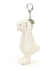 Blossom Cream Bunny Bag Charm - Berry