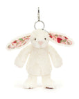 Blossom Cream Bunny Bag Charm - Berry