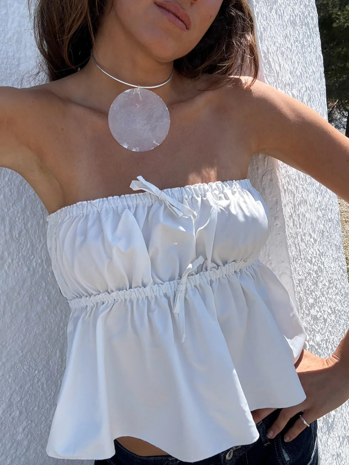 Camila Cream top/skirt