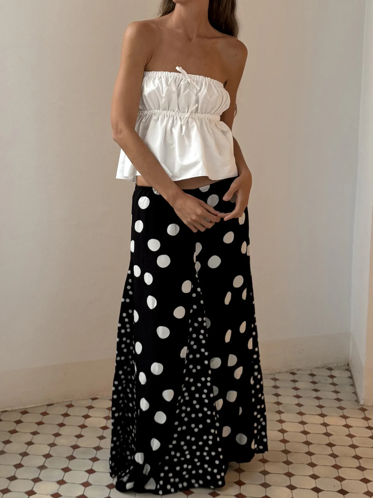 Camila Cream top/skirt