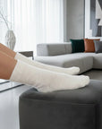 Plain merino socks - White