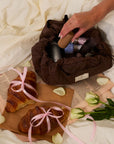 Drawstring Makeup Bag - Espresso