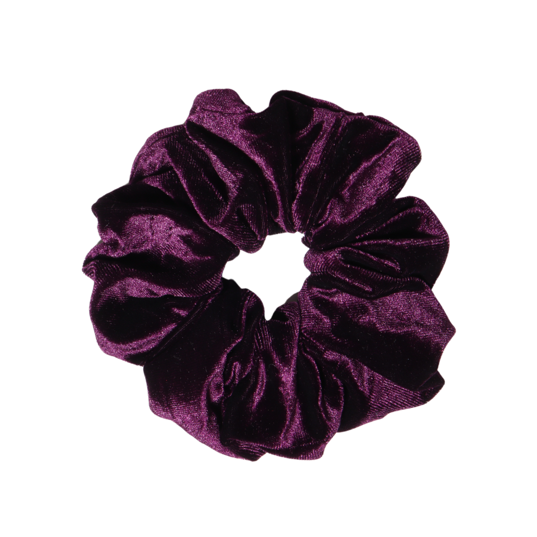 Oversized Velvet Scrunchie - Purple