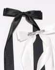 Satin Hair Bow - Black