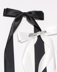 Satin Hair Bow - White