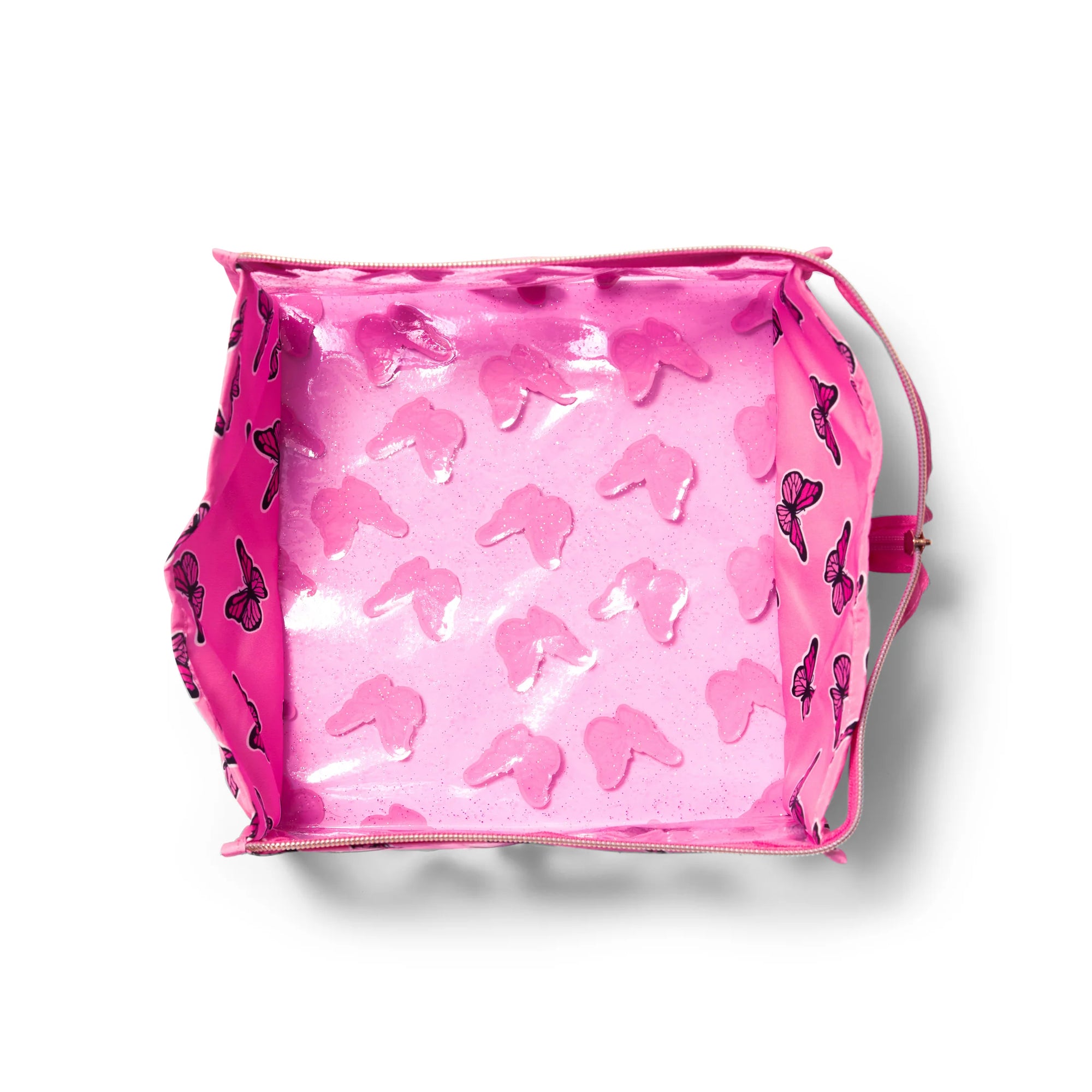 Box Bag - Pink Glitter Butterflies