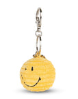 Smiley Corduroy lyklakippa - Yellow