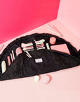 XXL Drawstring Flat Lay Makeup Bag - Classic Black