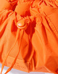 Parachute Drawstring Flat Lay Makeup Bag - Orange