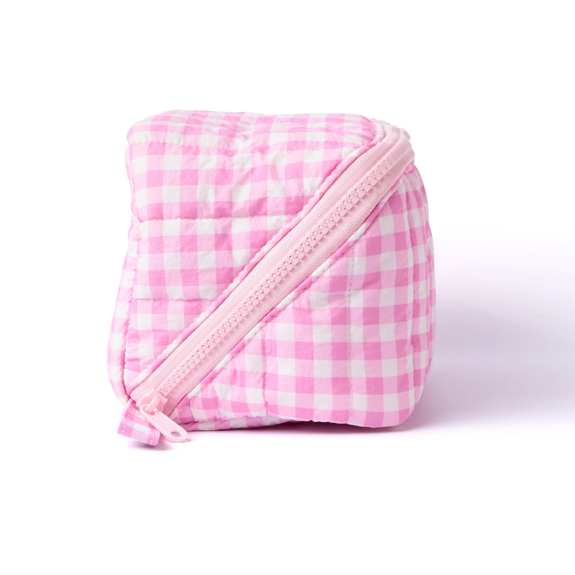 Makeup Box Bag - Pink Gingham