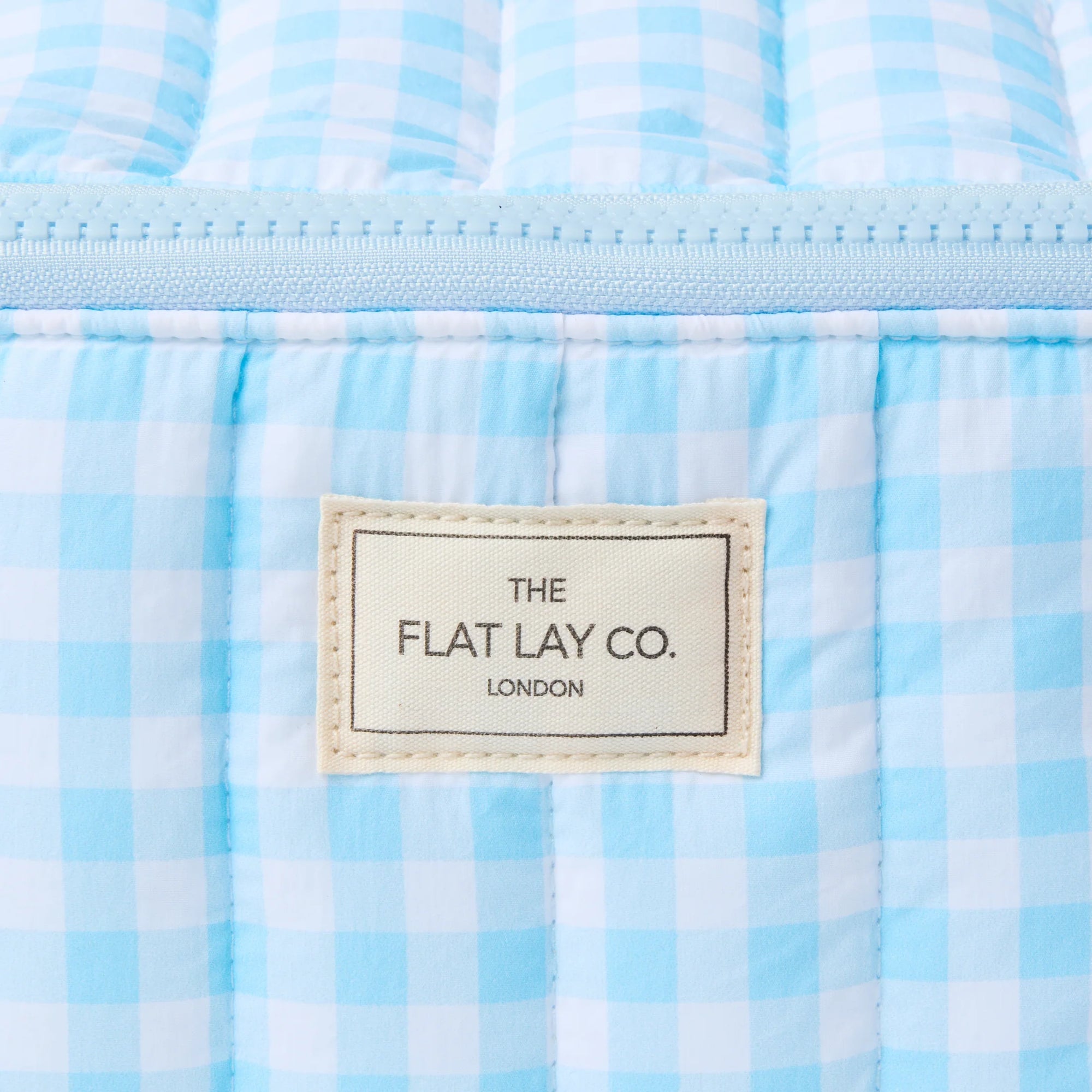 Makeup Box Bag - Blue Gingham
