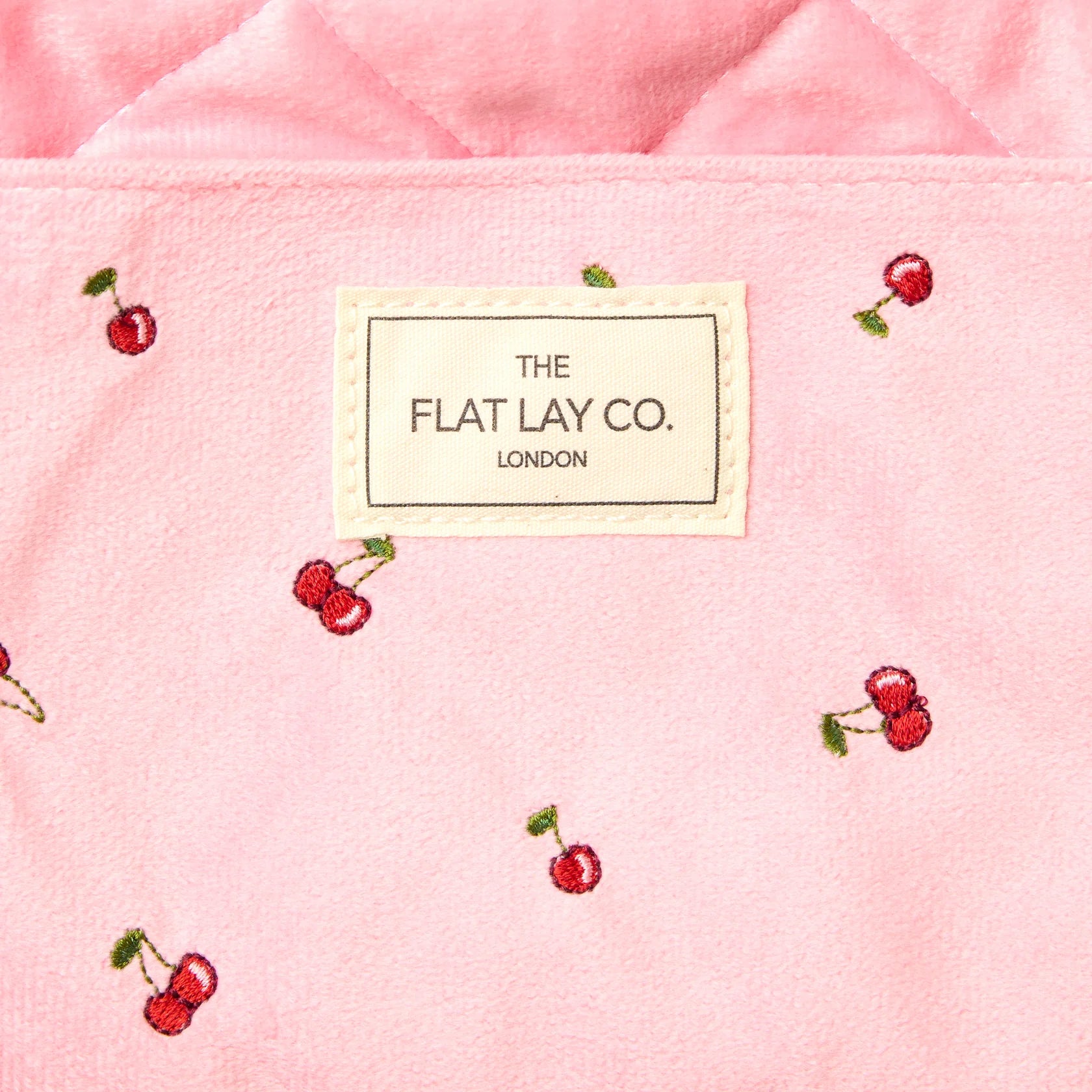 Drawstring Flat Lay Makeup Bag - Ditsy Cherries