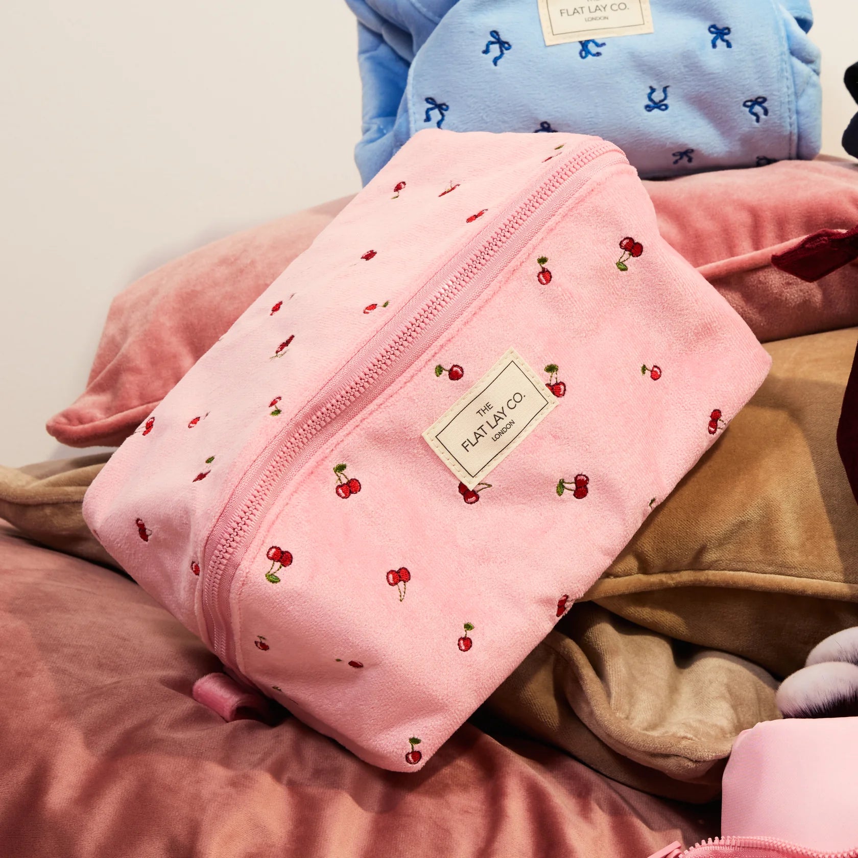 Makeup Box Bag - Ditsy Cherries