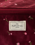 Makeup Box Bag - Burgundy Ditsy Roses