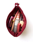 Essential Makeup Pouch - Burgundy Ditsy Roses