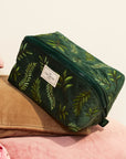 Makeup Box Bag - Green Leaves