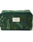 Makeup Box Bag - Green Leaves